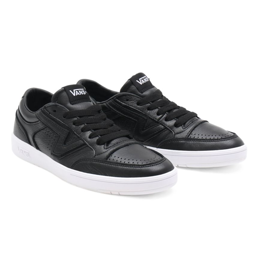 Vans Leather Lowland CC Dam Svarta/Vita - Vans Låga Skor Sverige (OQGXC4735)